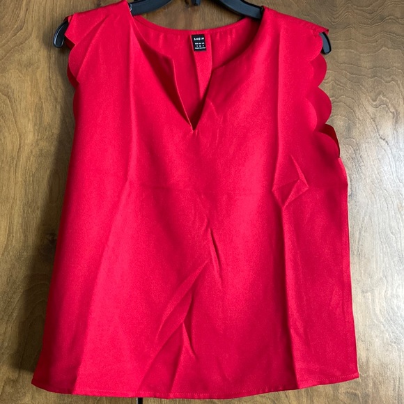 burgundy ruffled dress shirt - Picture 1 of 2